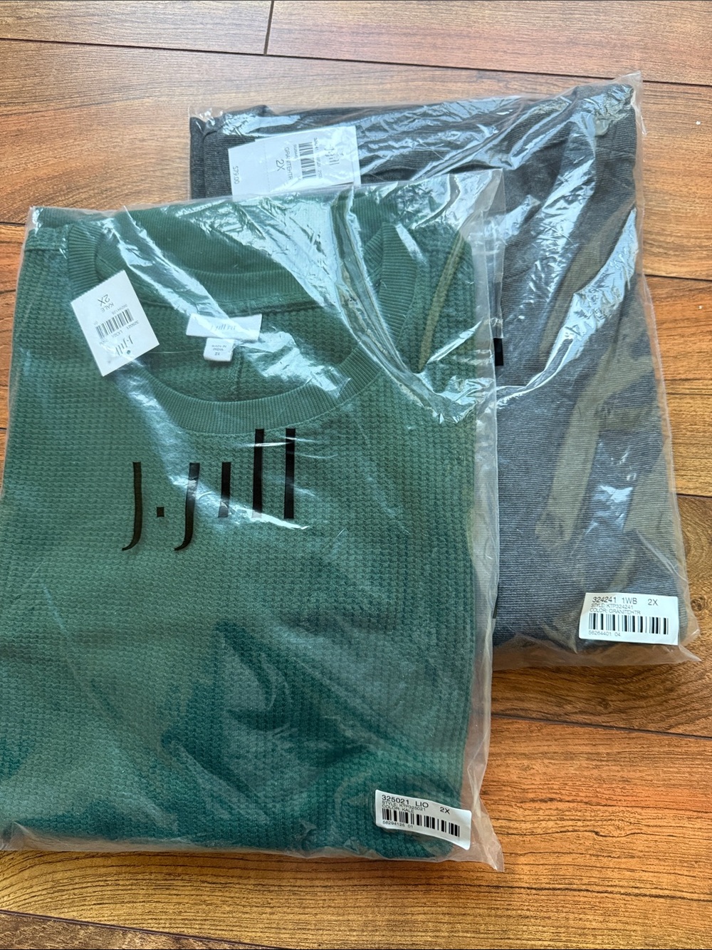 J. Jill Green and Gray Tops